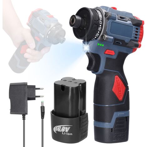 Tournevis électrique multifonction 16,8 V, couple de 45 Nm, moteur sans balais, outil pratique pour l'installation d'appareils électroménagers, de meubles et la réparation d'électronique automobile.