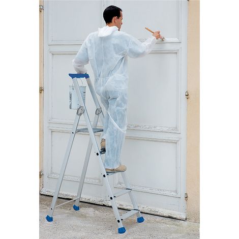 Tubesca Comabi – Escabeau 6 marches aluminium – Hauteur de travail max. 3.36m – Patins antidérapants pour stabilité – 2375106 — photo 5