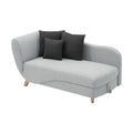 2026 Méridienne en tissu gris clair avec coussins anthracite