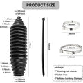Kit de protection anti-poussière universel en silicone pour boîtier de direction General Motors, avec manchon télescopique et système de modification en ciseaux.