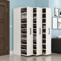 2026 Armoire à Chaussures Coulissante Anti-Poussière de Grande Capacité, Tiroir Latéral à Roues,(Blanc)