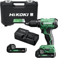 Hikoki – Perceuse-visseuse sans fil 18V avec 2 batteries 2.0Ah – Moteur Brushless compact – Couple 50Nm pour perçage bois et métal – Coffret de transport