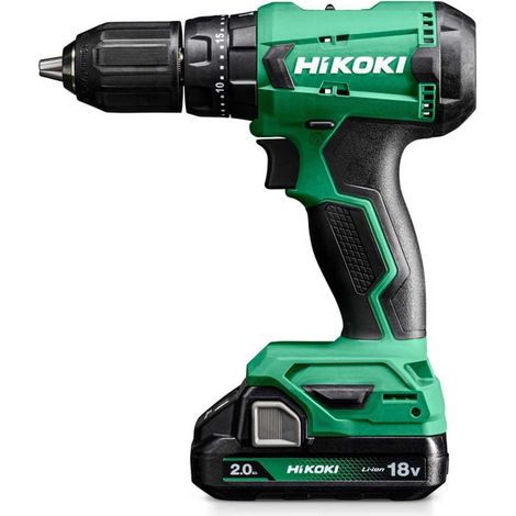 HiKOKI - Perceuse-visseuse à percussion sans fil 18V, 2 batteries 2,0 Ah Li-Ion, chargeur DV18DAWCZ