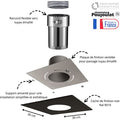Poujoulat – Kit raccord flexible émaillé Ø80 mm – Plaque de finition 30x30 cm avec ventilation cachée – Raccordement conduit maçonné — photo 1