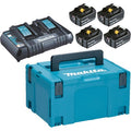 Pack de 4 Batteries 6Ah MAKITA BL1860 - 198091-4 - Chargeur double DC18RD - Coffret Makpac — photo 1