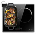 2026 Cooksir Plaque Induction 3 Feux avec Cadre, Table de Cuisson Induction 60cm Encastrable, 6800W, Commande Tactile à Curse