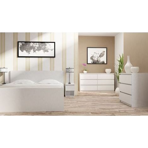 Hucoco – Commode enfant 6 tiroirs 120x77x30cm – Structure en panneaux mélaminés – Glissières silencieuses – Résistante aux rayures et humidité — photo 5
