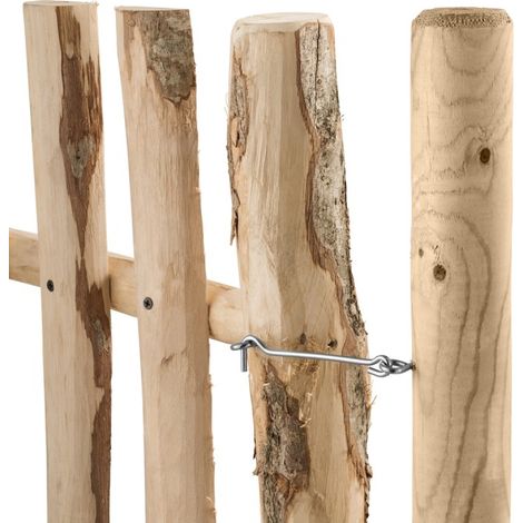 Easycloture – Portillon bois ganivelle 1m00 – Piquets en bois fendu – Résistant aux intempéries – Pour entrées naturelles — photo 2