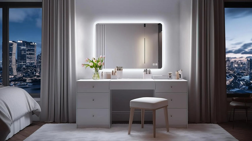 2026 Miroir de salle de bain S'bagno avec éclairage 1200 x 700 mm, IP44, LED, Bluetooth, antibuée, 3 couleurs de lumière (3 0