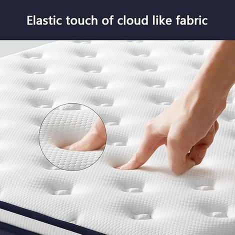 Stanew – Matelas à ressorts ensachés 140x190 cm – 25 cm d'épaisseur – 7 zones – fermeté modérée – respirant et antibactérien — photo 4