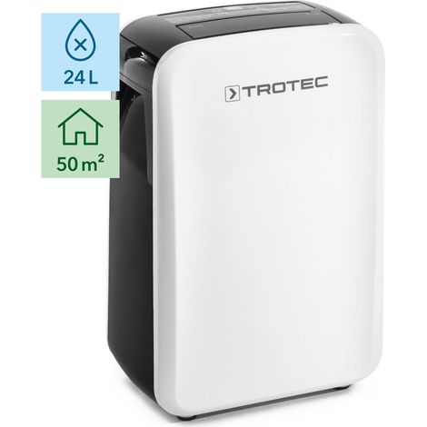 Trotec – Déshumidificateur électrique portable 24 l/j – Pour espaces jusqu'à 50 m² – Hygrostat électronique – Dégivrage automatique — photo 1