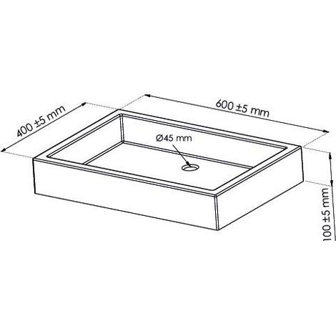 ONDEE ZEN - Vasque rectangle à poser TIMBRE - Gris - 40 x 60 cm - Terrazzo - Sans trop plein — photo 3