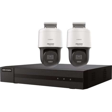 Hikvision – Kit de vidéosurveillance filaire PoE avec NVR et 2 caméras motorisées IP 2 MP – Vision nocturne jusqu’à 30m – Enregistrement 8 MP — photo 1