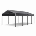 Abri voiture métallique en aluminium gris 600 x 300 x 250 cm - 2026