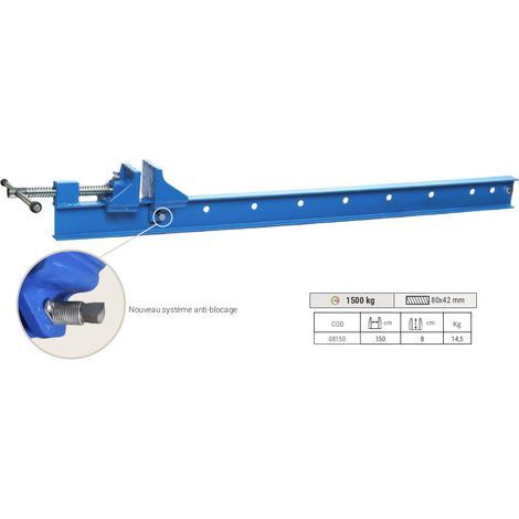 DORMANT PIHER V 80-100 cm – Longueur 150 cm – Sabots en fonte renforcée – Vis haute résistance filetage trapézoïdal — photo 4