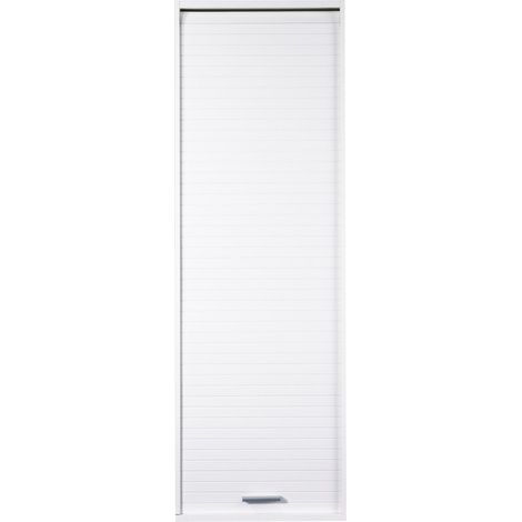 Beaux Meubles Pas Chers – Meuble de cuisine haut blanc 1 rideau coulissant – 4 niches réglables – Dimensions L 40 x H 123.6 x P 35 cm – Éco-conçu, fabriqué en France — photo 5