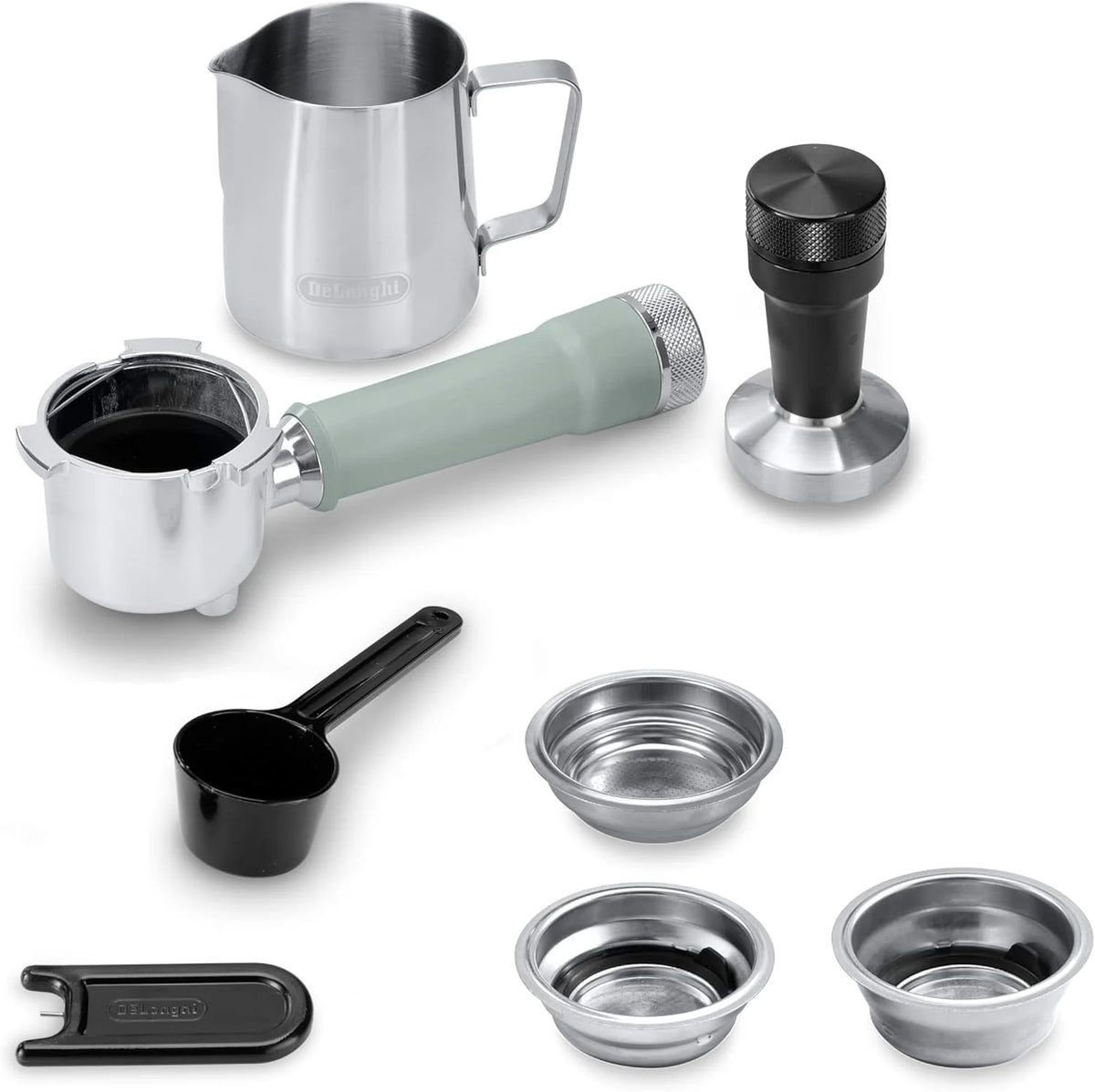 2026 De'Longhi Dedica – Cafetière à pompe en acier inoxydable pour café moulu ou individuel, expresso et cappuccino, réservoi