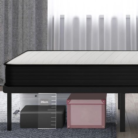 Iztoss – Ensemble sommier et matelas 160x200 cm – Matelas mousse 160x200x26 cm – Sommier à lattes en bois avec pieds – Installation rapide en 30 min — photo 5
