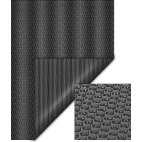 Wiltec Bâche à bulles solaire rectangulaire pour piscine, 5 x 8 m, 400 µ, en PE, couleur noire, couverture piscine, chauffage piscine — photo 1