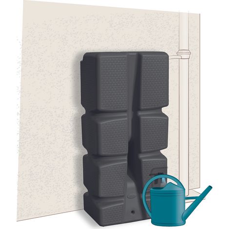EDA – Récupérateur d'eau de pluie mural 310L – Fixation murale – Cuve en plastique – Pré-perçages pour raccordement – Fabrication française — photo 3