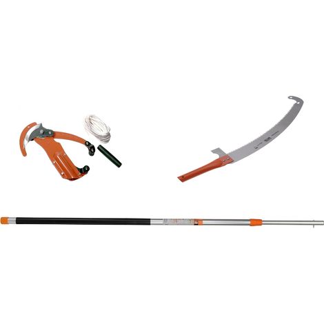 Jardiaffaires – Kit échenilloir Bahco P34-37 – Scie arboricole 360mm à dents en acier trempé – Perche télescopique aluminium 2 à 5 mètres – Pour coupes jusqu'à 40mm — photo 1