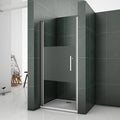 Aica Sanitaire – Porte de douche 70x185cm – Porte pivotante en niche – Verre 6mm anticalcaire – Profilé aluminium chromé – Montage facile — photo 1
