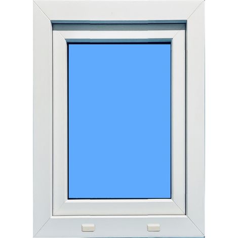 Eco-Blu – Fenêtre PVC H1000 mm X L600 mm – Oscillo-battante tirant gauche – Verre dépoli – Isolation thermique Uf 1.3 W/m²k – Sécurité RC2 — photo 2