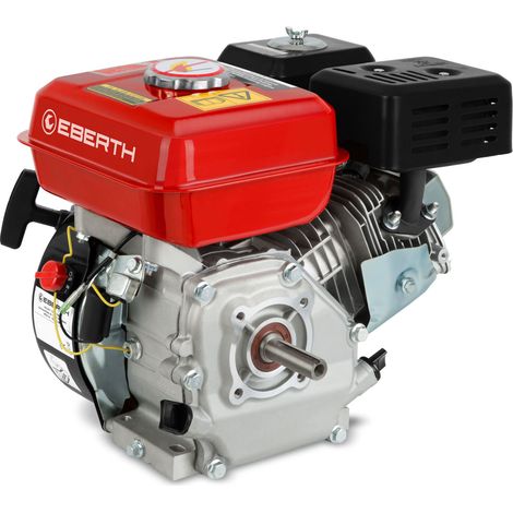 Eberth – Moteur thermique 6,5 CV 196cc arbre 19mm – Démarrage par traction – Carburateur haute qualité – Sécurité manque d'huile — photo 1