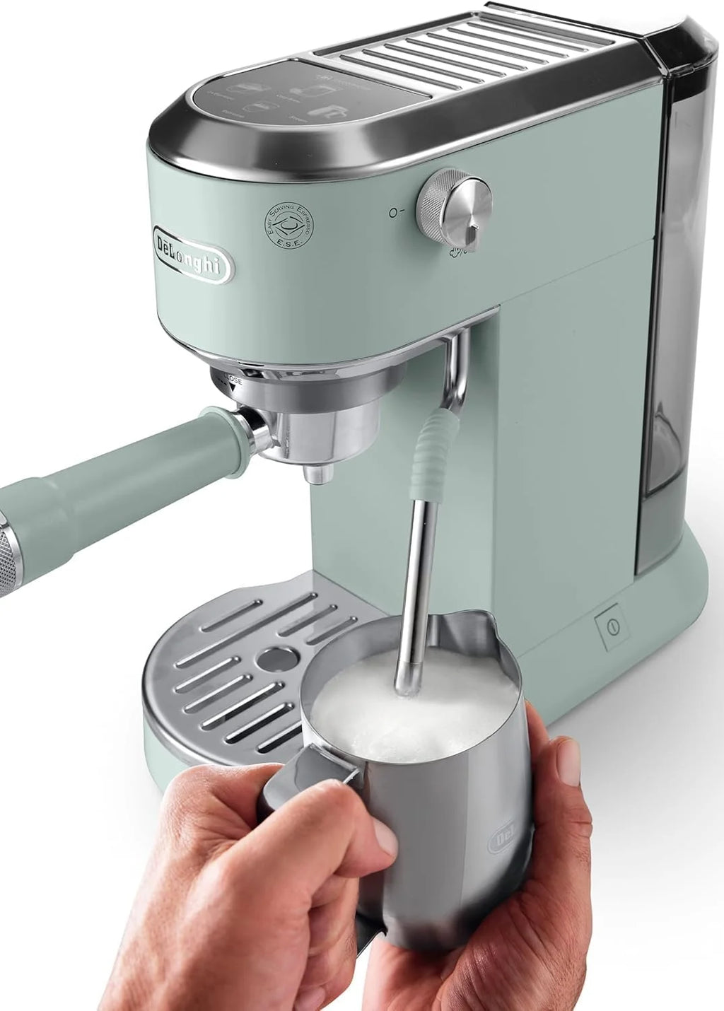 2026 De'Longhi Dedica – Cafetière à pompe en acier inoxydable pour café moulu ou individuel, expresso et cappuccino, réservoi