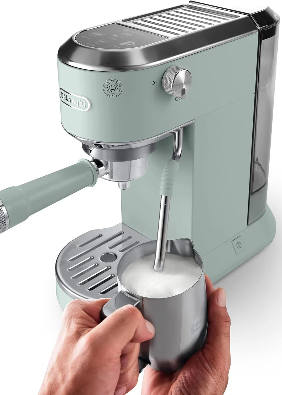 2026 De'Longhi Dedica – Cafetière à pompe en acier inoxydable pour café moulu ou individuel, expresso et cappuccino, réservoi
